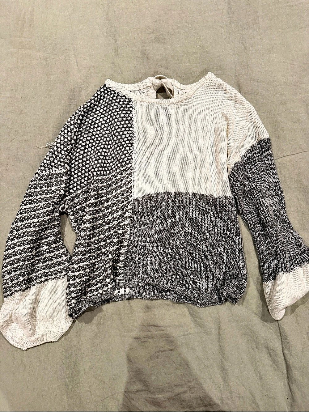 Color Block Knit Sweater